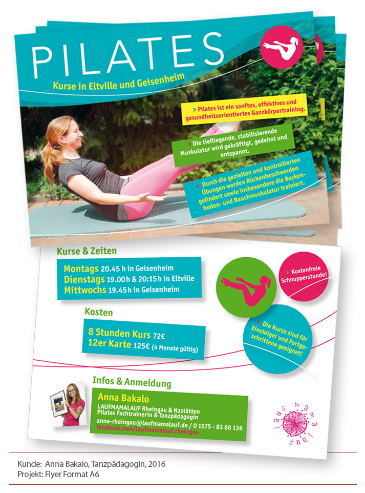 Pia Steinmann Anna Bakalo Pilates Flyer